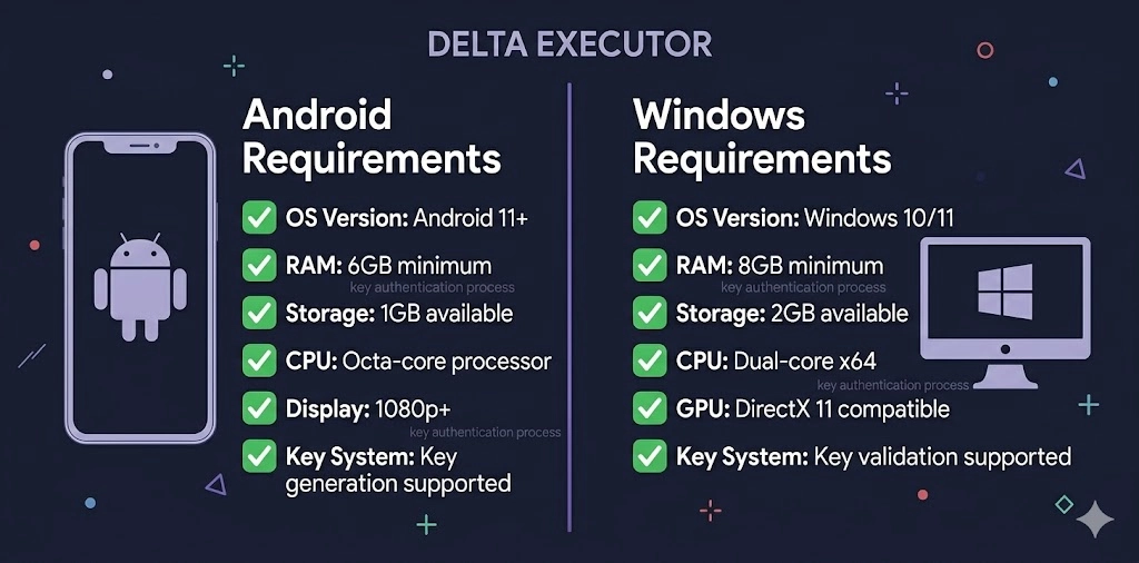 Windows and andriod Requirements